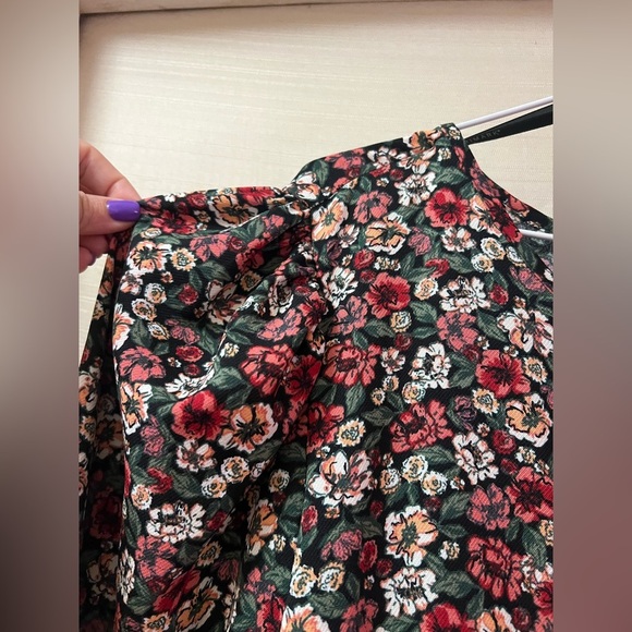 ⚫️ BOGO Multicolor Floral Tunic Top Size 16 Oversized Bohemian Chic - Picture 5 of 7